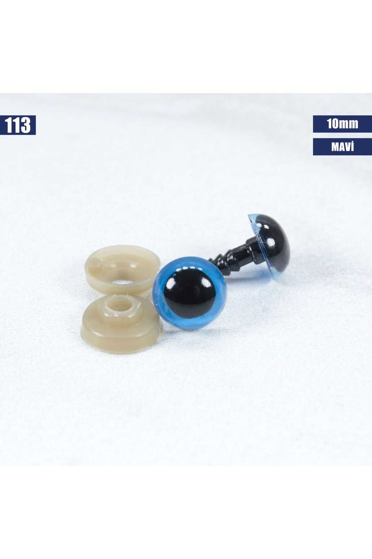 Mavi Vidalı Göz 10 mm - 113