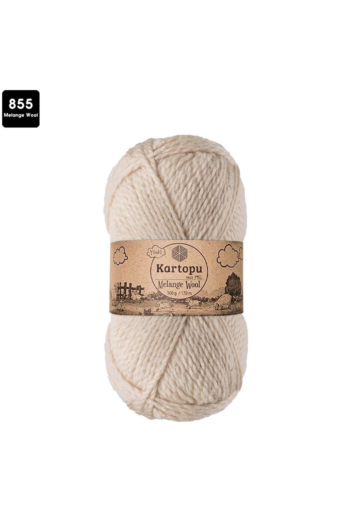 Kartopu Melange Wool Renk No:855
