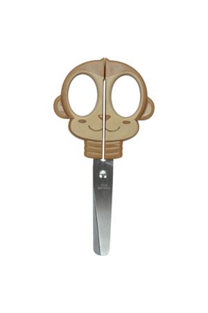 Figürlü Çocuk Makası Küt Uçlu Kahverengi