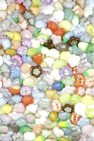 Figürlü Bebek Düğme 60 Adet Karışık Düğme