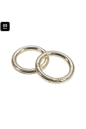 Metal Yaylı Çanta Halkası - Çap 2 cm - Altın