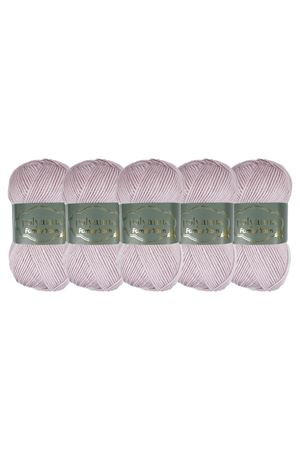 5'li Paket Polyanna Family Yarn Anti Pilling Örgü İpi No:516 Tozpembe