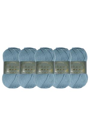 5'li Paket Polyanna Family Yarn Anti Pilling Örgü İpi No:521 Mint Yeşil