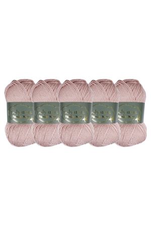 5'li Paket Polyanna Family Yarn Anti Pilling Örgü İpi No:539 Yavruağzı