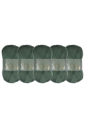 5'li Paket Polyanna Family Yarn Anti Pilling Örgü İpi No:542 Küf Yeşili