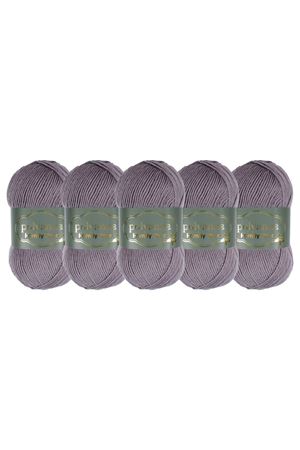 5'li Paket Polyanna Family Yarn Anti Pilling Örgü İpi No:543 Mürdüm