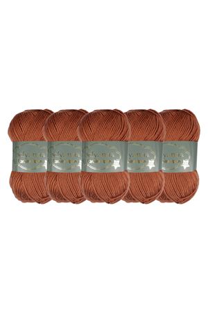 5'li Paket Polyanna Family Yarn Anti Pilling Örgü İpi No:548 Kiremit