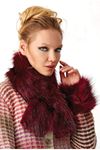 Yarnart Kürk X-Scarf Hazır Kalıplı Dikilebilir Pelüş İçten Geçmeli Atkı Bordo