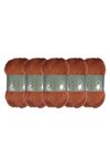 5'li Paket Polyanna Family Yarn Anti Pilling Örgü İpi No:548 Kiremit